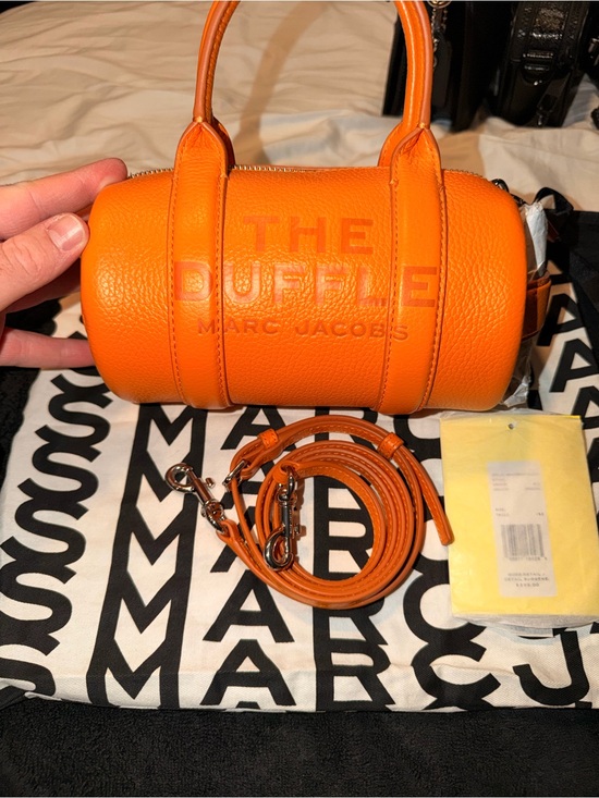 Marc Jacobs Handbags - Marc Jacobs The Duffle Small Leather Crossbody Bag in Bright Orange
